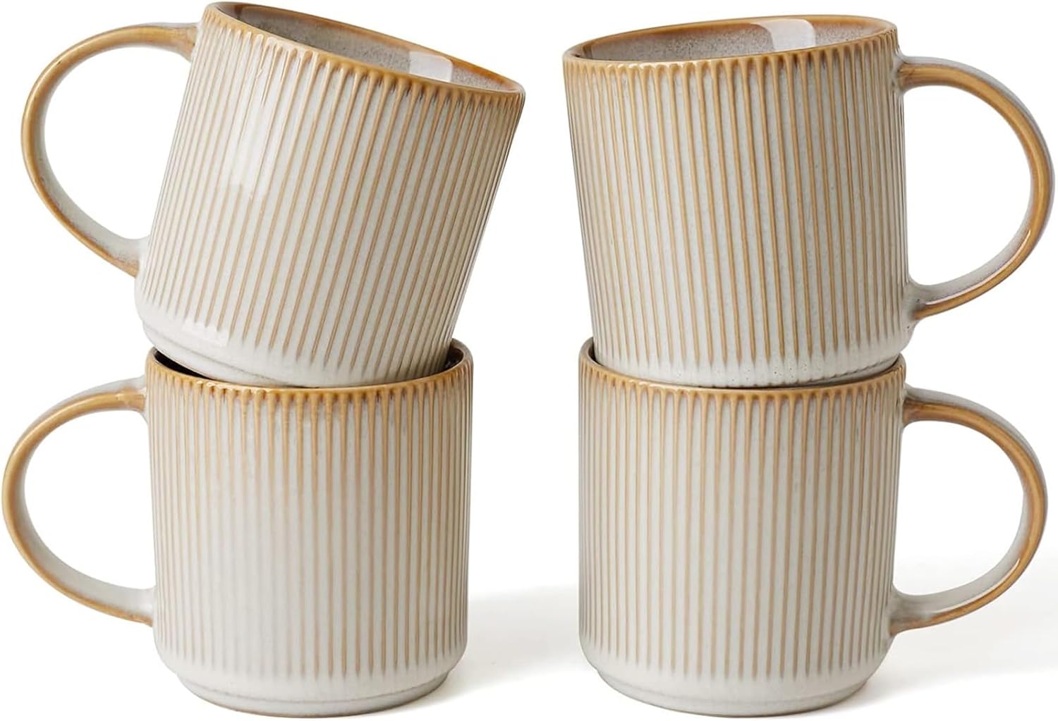 Ribbed Coffee Mug Set